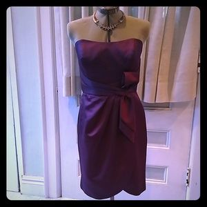 Eggplant Strapless Cocktail/Bridesmaid Dress
